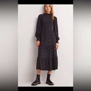Boden smocked tiered midi dress size 10R new with tags. d0306 NVY